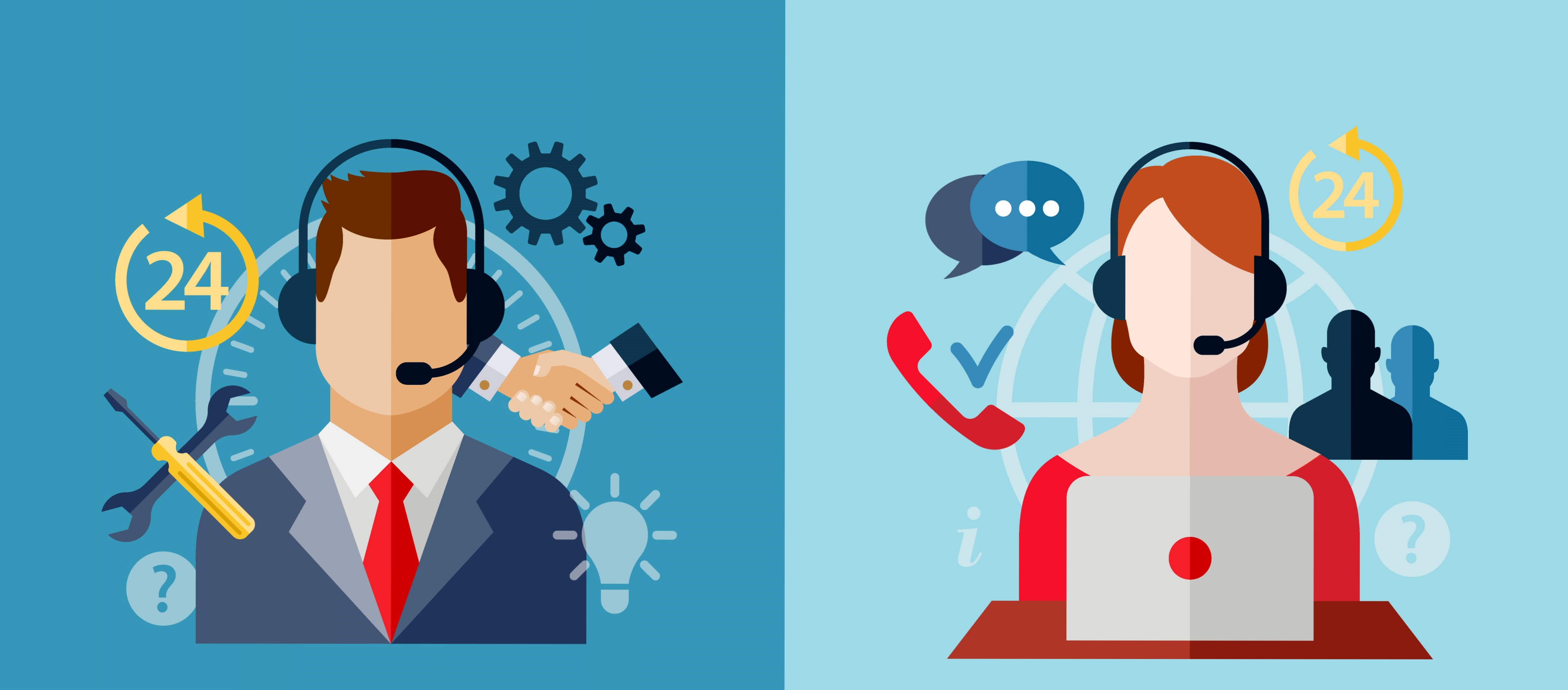 concept icons for web and mobile phone services, apps, faq, newsletter, support, contact.